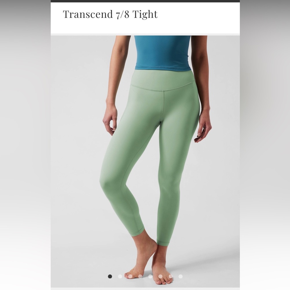 Athleta Transcend 7/8 Tight in Light Green